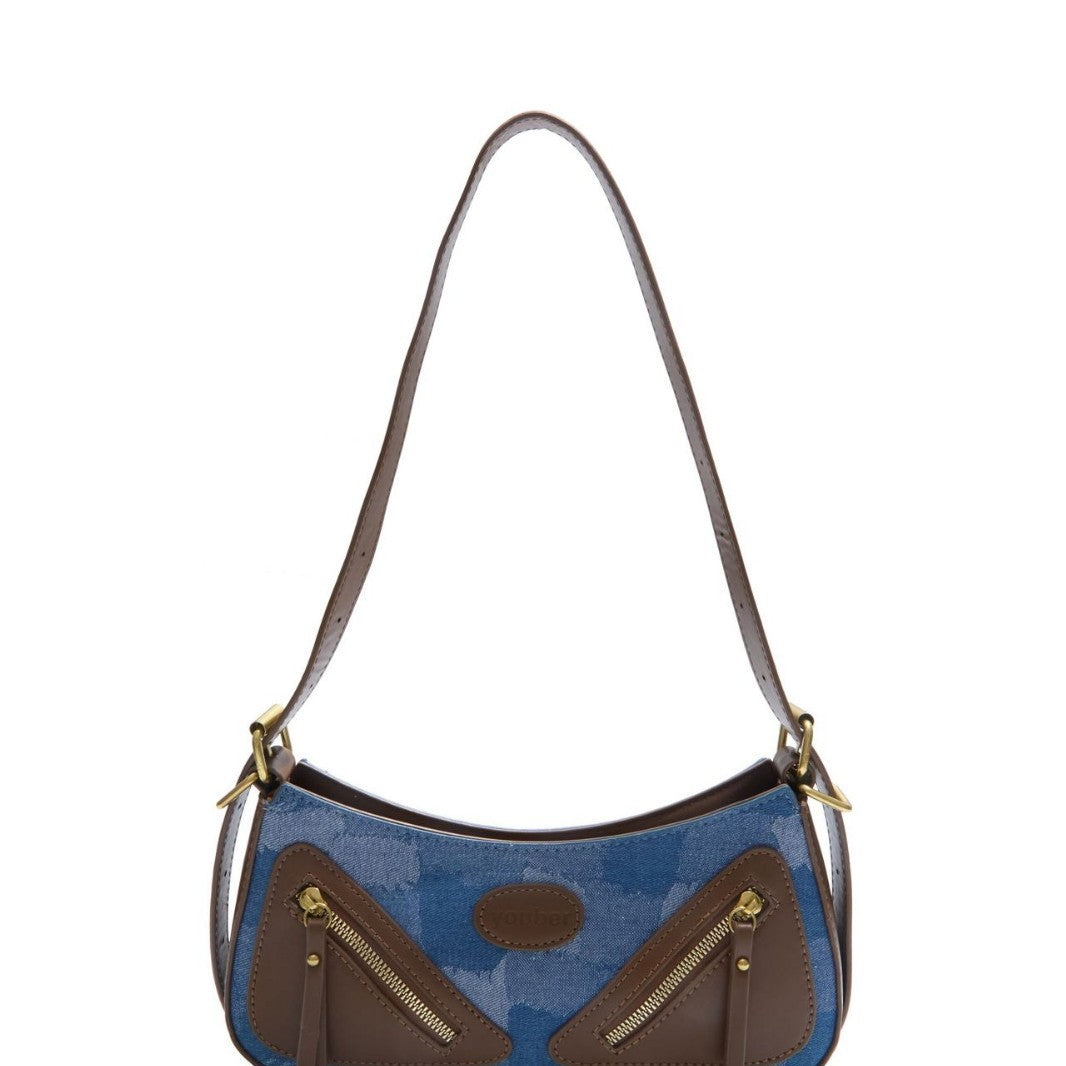 Cross-border 2025 new fashion baguette bag women's shoulder bag to work commuter messenger bag versatile bag retro style