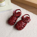 Custom girls' sandals - new summer collection: closed-toe roman sandals for little girls, breathable, non-slip beach shoes, kids' footwear