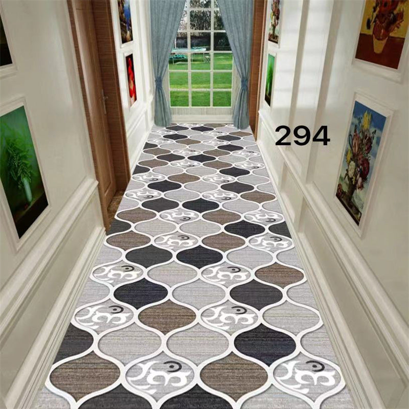 Minimalist modern 3d printed non-slip hallway carpet, hotel, mall, lobby, aisle floor mat roll, home use