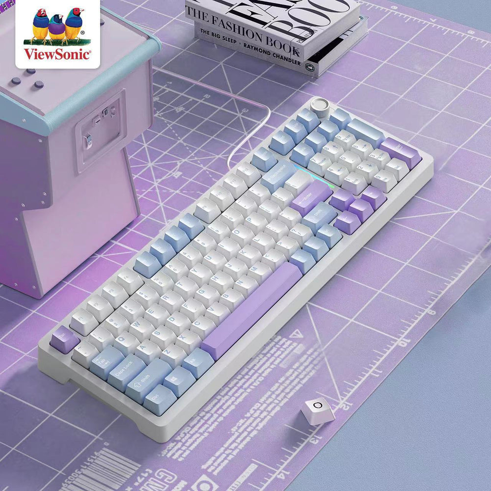 Viewsonic kc99 custom mechanical keyboard - gasket structure, full key hot-swappable, wireless tri-mode gaming keyboard