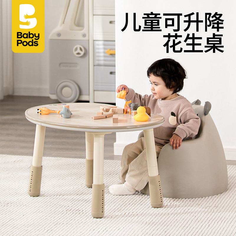 BabyPods Peanut Table Children's Writing Desk Chair Infant Early Education Learning Toys Baby Table and Chair Set