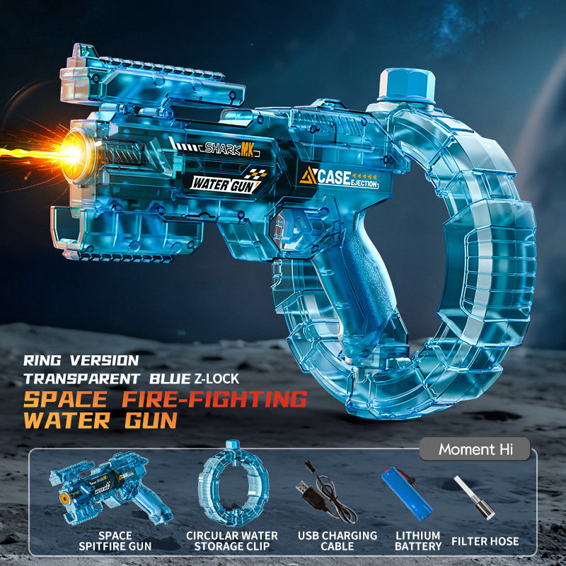 new arrival electric water gun flash linkage fully automatic burst kidssummer boys water shooting water gun
