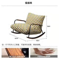 Medieval style rocking chair living room for homeretro cashmere lazy casual lounge chair cream style single sofa chair