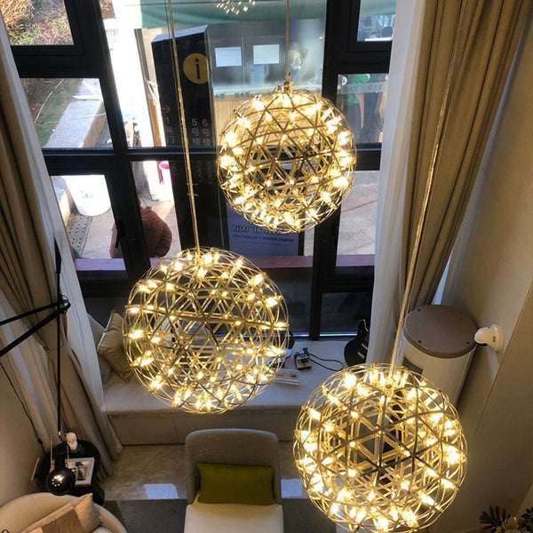 Source Manufacturer Spark Ball Chandelier Commercial Atrium Decoration Chandelier Outdoor Hanging Tree Light Landscape Ball Gypsy Light