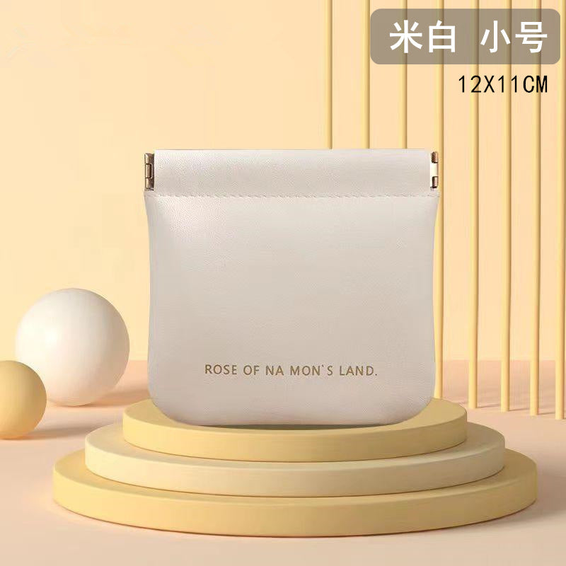 Automatic closure, shrapnel storage bag, data cable, earphone, portable storage bag, going out, cosmetics, cosmetic bag mouth, red envelope.