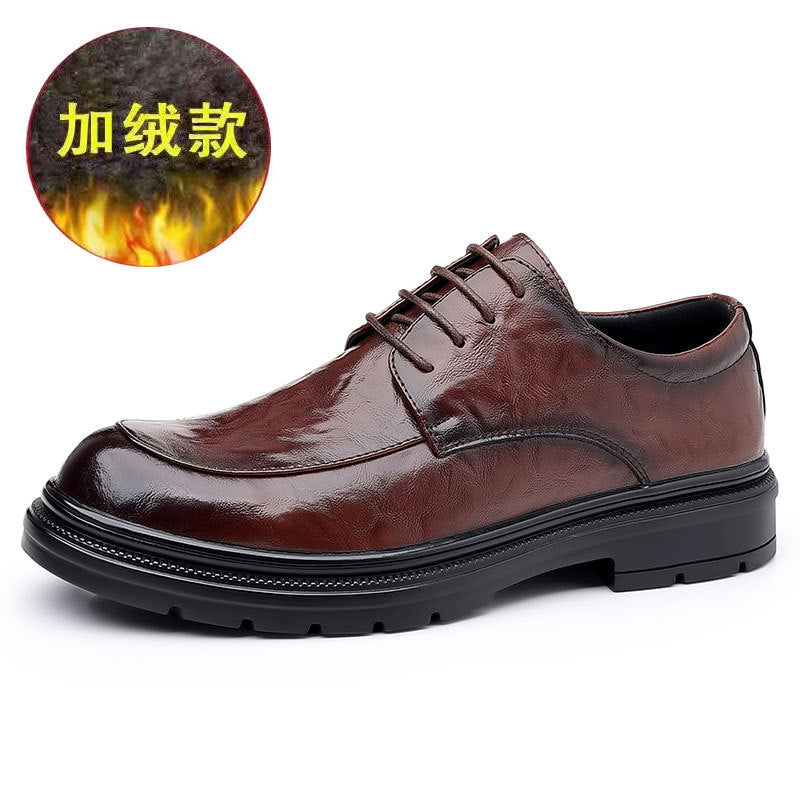 Genuine leather dress shoes for men - new spring collection, british style, business formal, plus size available, full grain leather, groom's wedding shoes