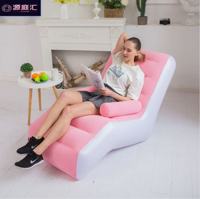 Compression sofa cross-border pvc flocking inflatable sofa lazy sofa outdoor lounge chair air cushion