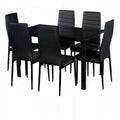 Tempered glass dining table and chair set - hot selling cross-border e-commerce product - rectangular dining table and chairs - simple cafe restaurant table