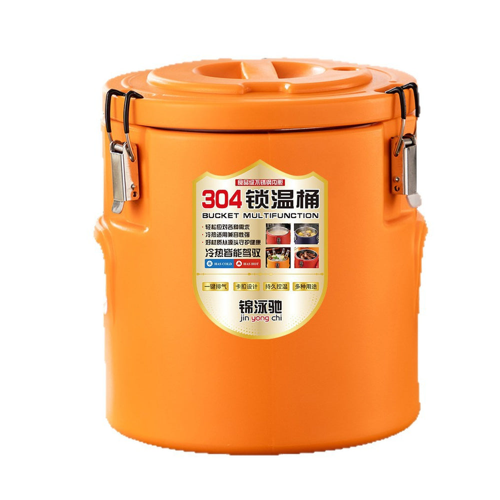 304 stainless steel insulated bucket - ideal for street vendors, outdoor camping, and commercial use (cafeterias, food trucks). keeps food hot or cold