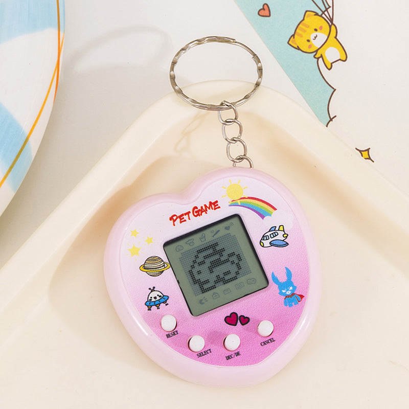 hot-selling love pet machine kids game toys virtual pet keychain small gift pendant
