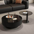 Luxury designer italian minimalist high-end living room home small apartment round glass combination coffee table