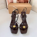 Za autumn new arrivals 2024: stiletto heel sandals with metal buckle detail, ankle strap, and back tie closure