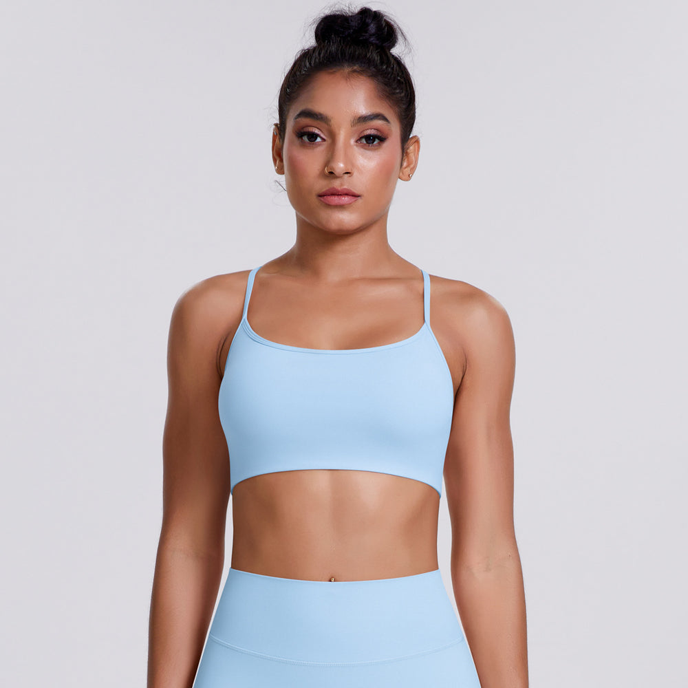 New cloud-feel yoga top: criss-cross back yoga bra tank top - breathable, quick-drying fitness sports bra for women