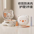 Newborn baby nail clippers - safe, anti-pinch, with nail file - infant nail care set