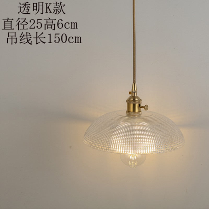 Bedside chandelier Nordic creative retro glass chandelier simple personality fashion bar restaurant bar lighting