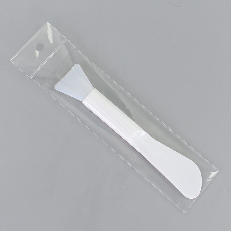 Cosmetic mask tool dual-ended silicone brush scraper mask stick mask brush soft head stirring applicator facial scraper