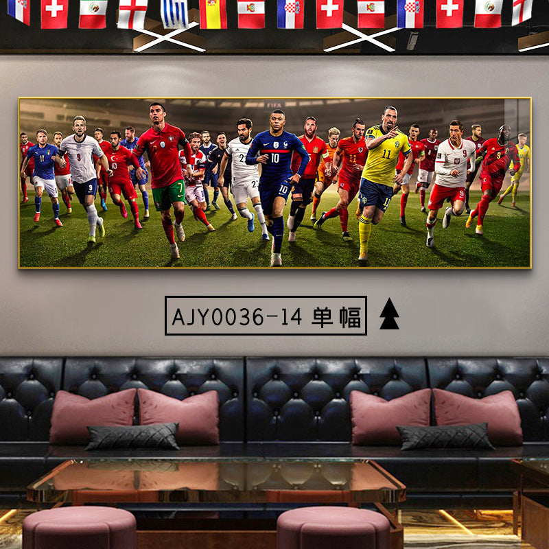 2024 Spain wins the championship decorative painting European Cup Cristiano Ronaldo poster hanging painting sports color store wall football star decoration
