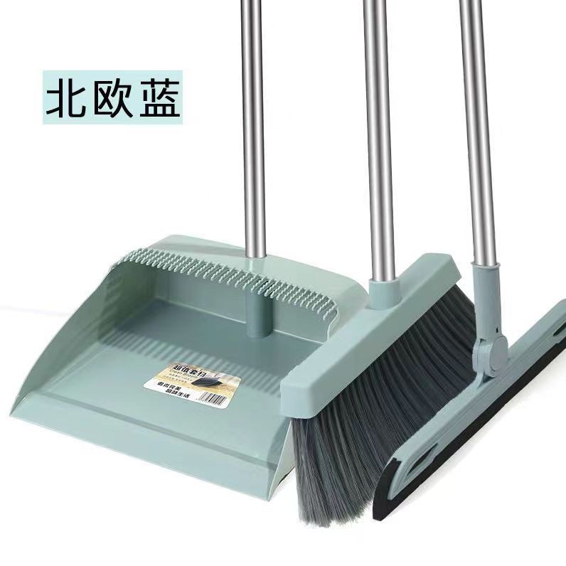 Broom and dustpan set for home indoor and outdoor broom and dustpan combination plastic suit magic silicone broom