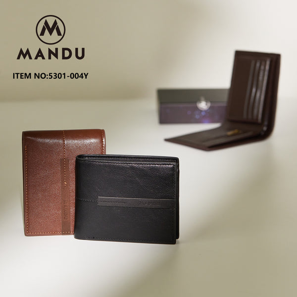 Wesson's new money ultra-thin men's wallet casual PU anti-theft brush RFID multi-card position short card bag wholesale