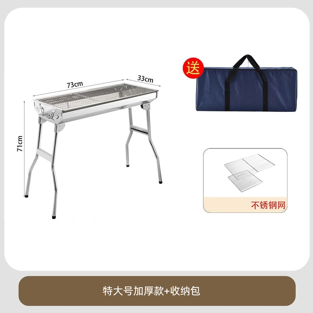 Bbq grill home outdoor portable foldable camping stainless steel bbq rack bbq manufacturer wholesale charcoal grill