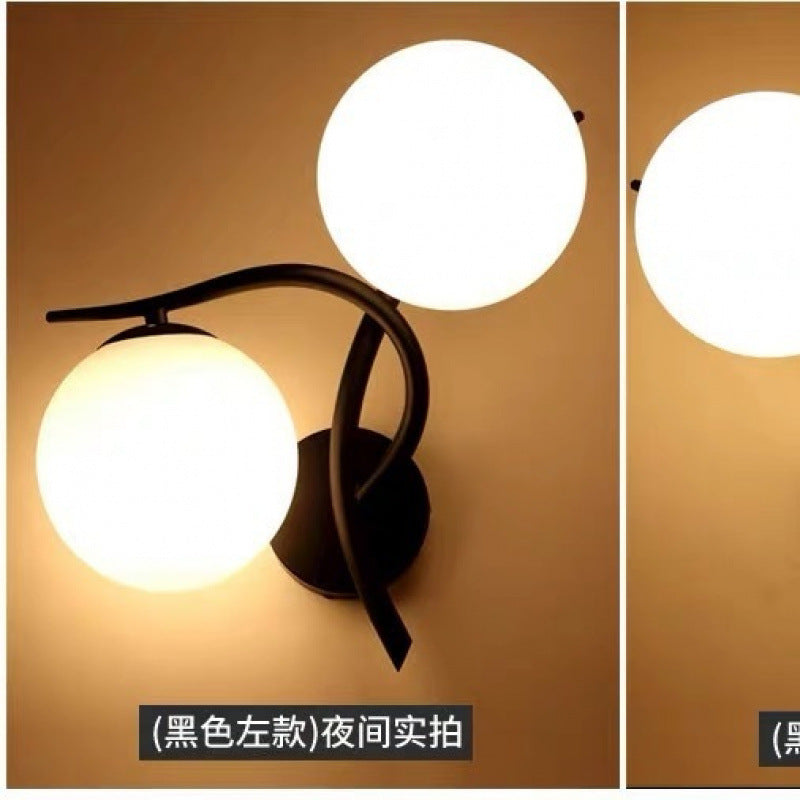 Wall lamp bedroom bedside lamp new simple modern living room background wall lamp light luxury creative staircase aisle balcony lamp