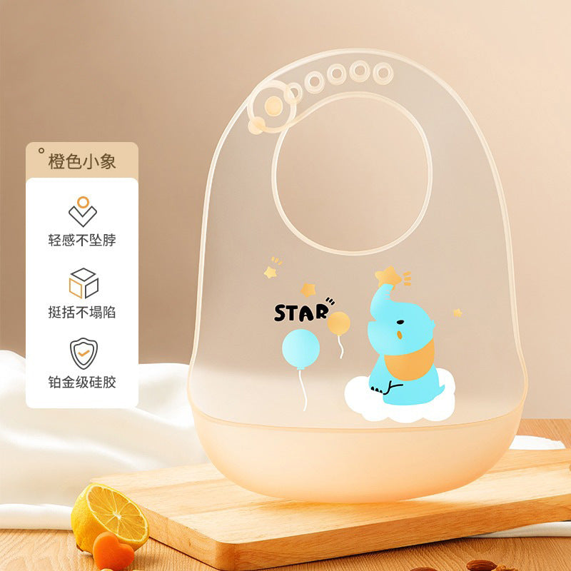 Baby eating bib, food supplement, rice bib, silicone baby bib, kidswaterproof bib, bib, feeding tool