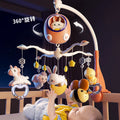 baby crib mobile toy, 0-1 year old baby musical rotating bedside bell, newborn crib hanging rattle night light