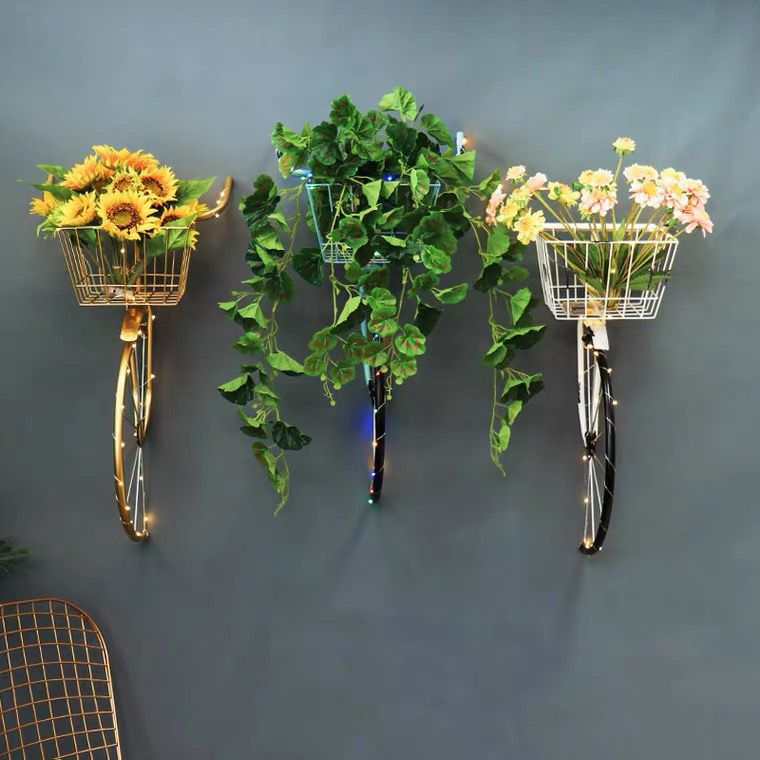 Retro iron art pastoral creative bicycle living room single living room wall hanging restaurant bar wall wall decoration