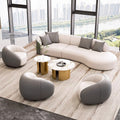 Curved sofa hotel lobby hall vip club rest area reception reception arc sales office negotiation sofa