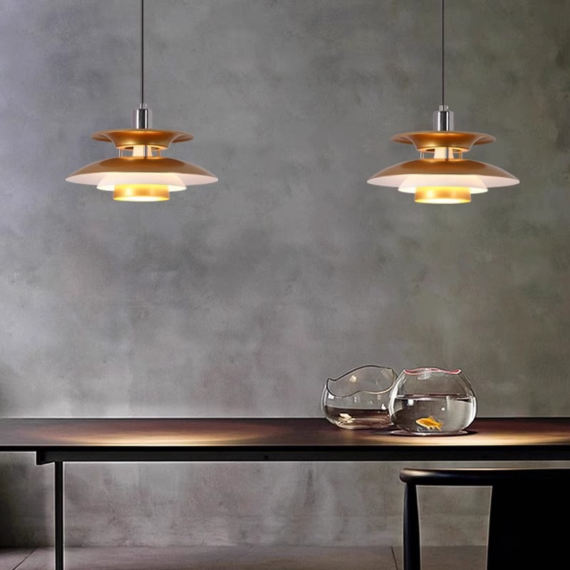 Danish Restaurant Chandelier B & B Cafe Hotel Petal Creative Bar Light Modern Simple Iron Flying Saucer Lighting