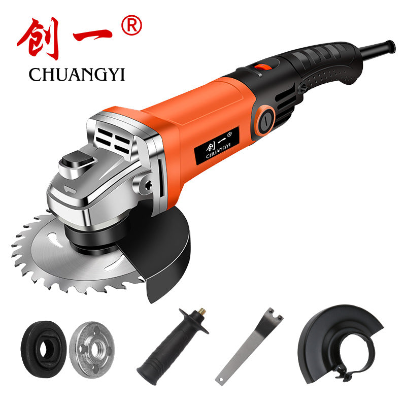 Chuangyi 220v high power angle grinder multi-function grinding and polishing cutting machine for home hand grinding wheel industrial grade