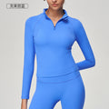 Yoga apparel pilates slimming workout outdoor fitness top women's quick-dry sports long sleeve jacket casual wear