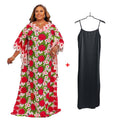 supply plus size women's lace cut outembroiderlace bat sleeve floor-length skirt