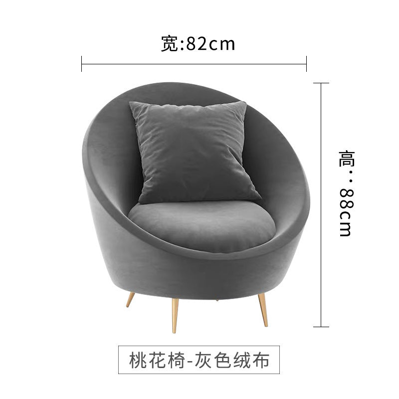 Minimalist modern three-seater moon sofa office set - business reception creative sofa and coffee table combination