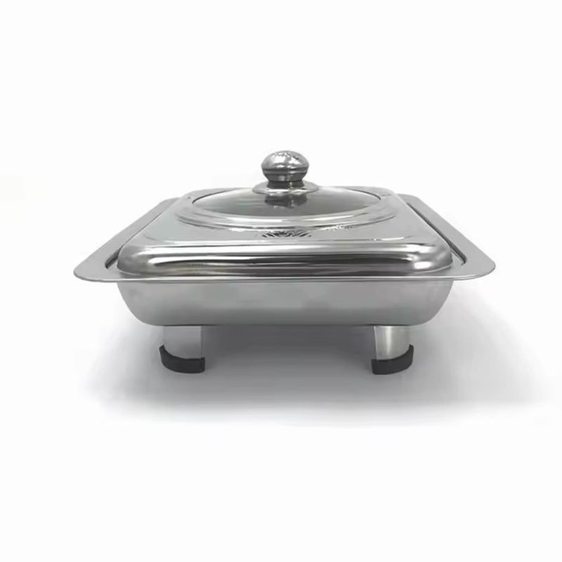 exclusive supply of stainless steel square dining stove with visual cover, detachable combination foot, grilled fish alcohol stove, customized wholesale