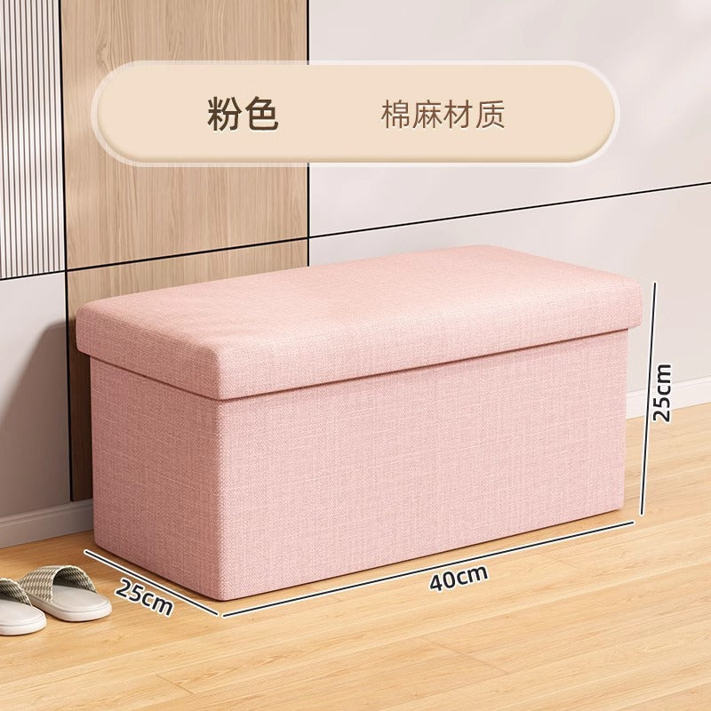 Customized storage stool storage box can seat people, change shoes, folding multi-functional toys, living room home storage box