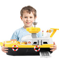 Kids large storage boat artificial boat with light and music for boys and girls fire engineering gliding model car airplane