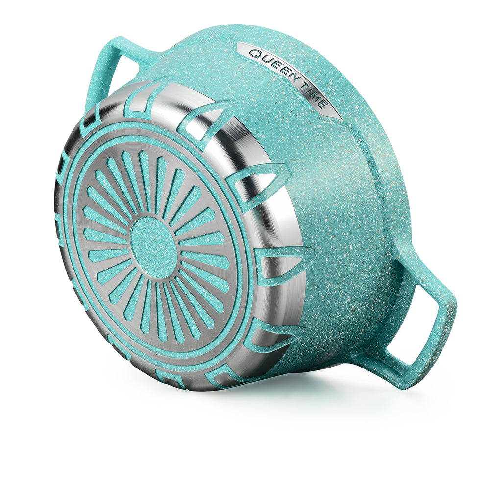 Lanya cross-border soup pot die-cast non-stick pot aluminum pot suit aluminum pot ten-piece cookware nonstickpot