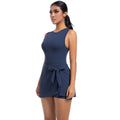New anti-exposure tennis skirt jumpsuit yoga outfit tank top all-in-one fitness suit golf dress breathable women's
