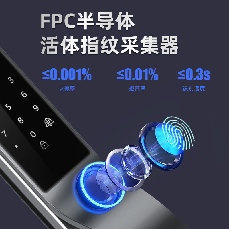 3d face recognition fingerprint lock anti-theft door entry door password lock electronic lock cat eye smart lock new chinoiserie design