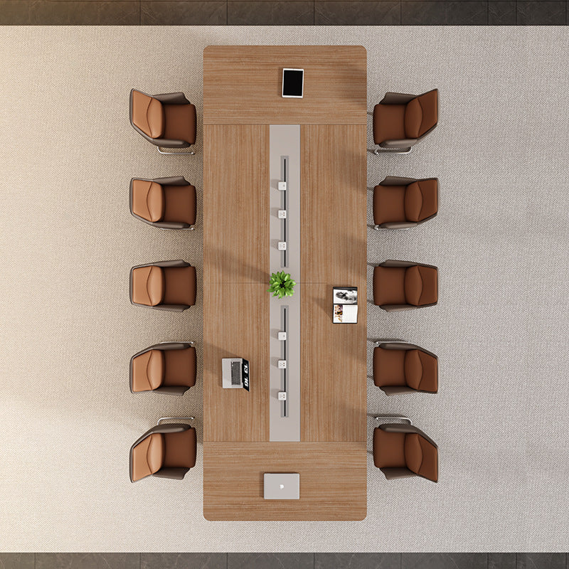 Saint li office conference table - long table, light luxury, high-end, large size, thickened conference table and chair set for meeting reception and business negotiations