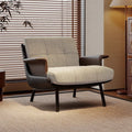 Designer light luxury italian minimalist mid-century wabi-sabi style high-end single sofa