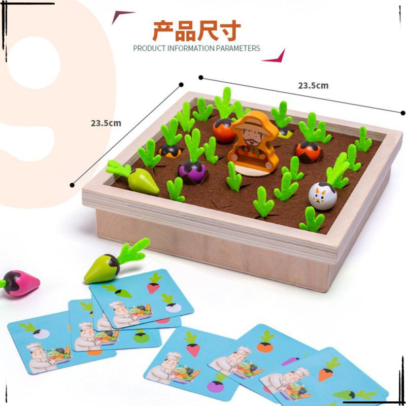 New Radish Memory Flip Chess Full Set of Double Play Leisure Logic Children's Toys Advanced Wooden Puzzle