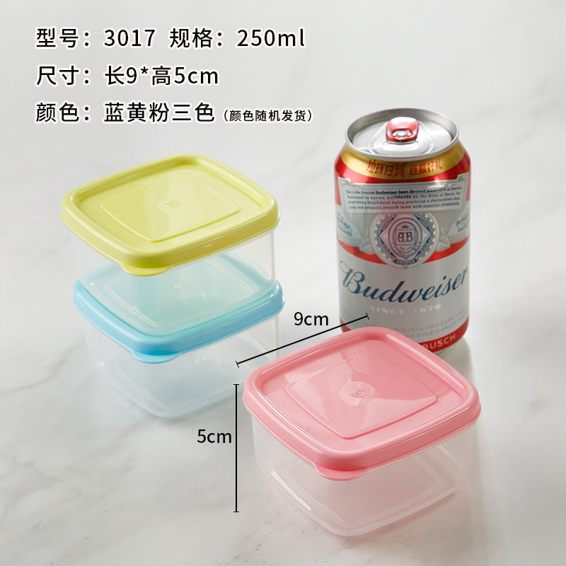 Mini transparent plastic box Small fresh-keeping box Food sealed storage box School kindergarten food sample box