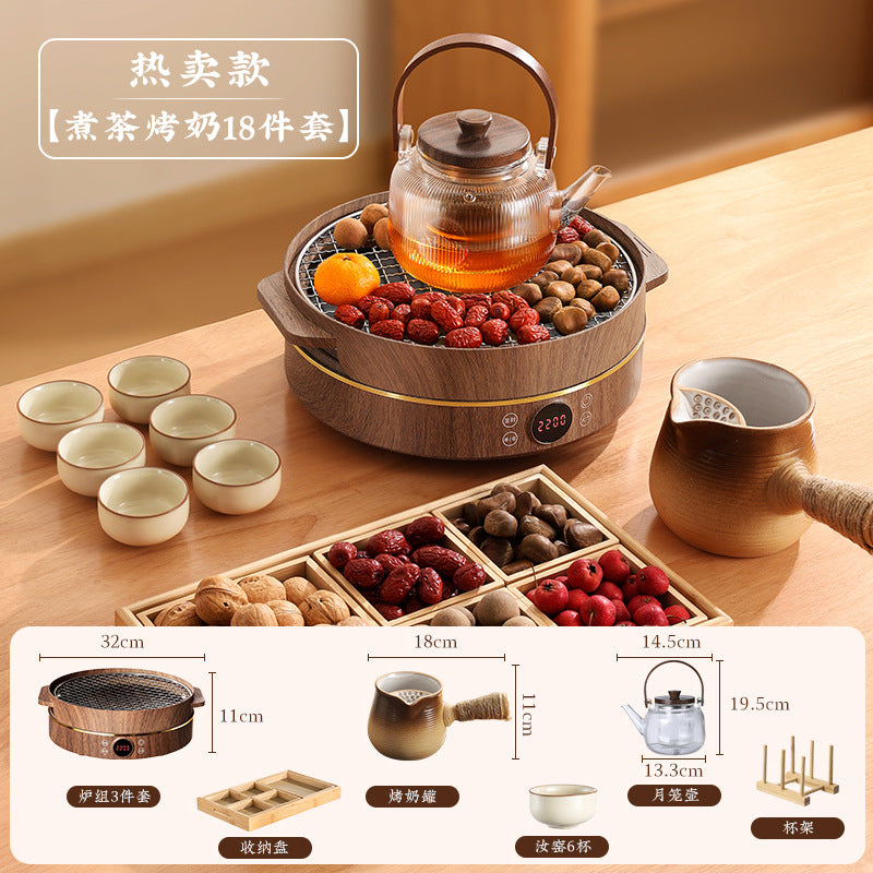 Stove tea making suitfor home glass teapot tea set suit electric ceramic stove indoor tea making multi-functional appliance