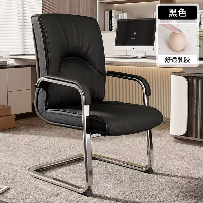 Office chair comfortable conference chair home computer chair comfortable sitting desk all-in-one bow chair office chair brown