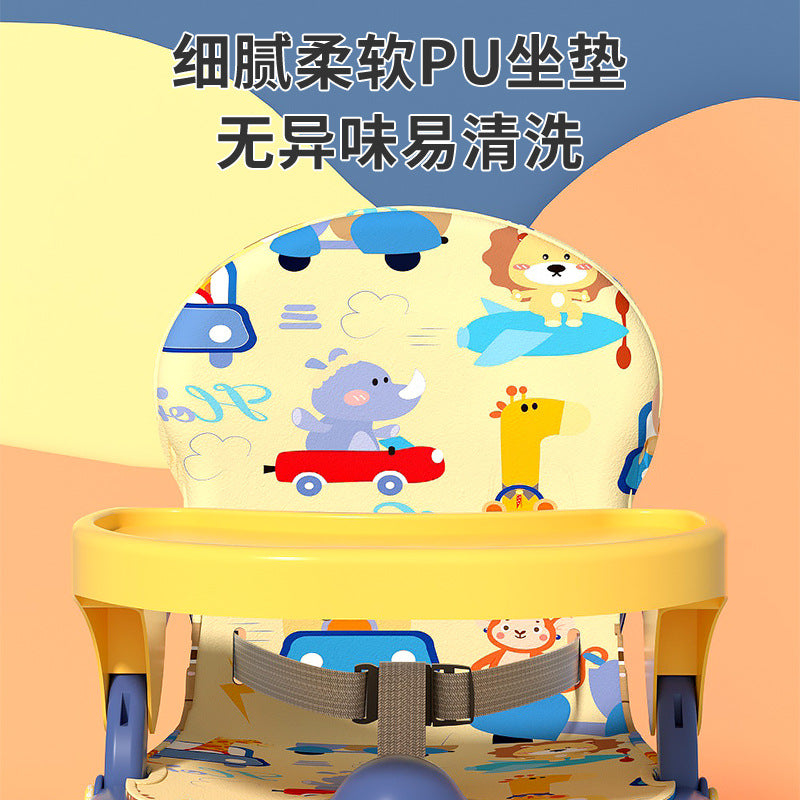 Baby Dining Chair Children's Eating Seat Baby Foldable Removable Dinner Plate Home Travel Portable Learning Chair