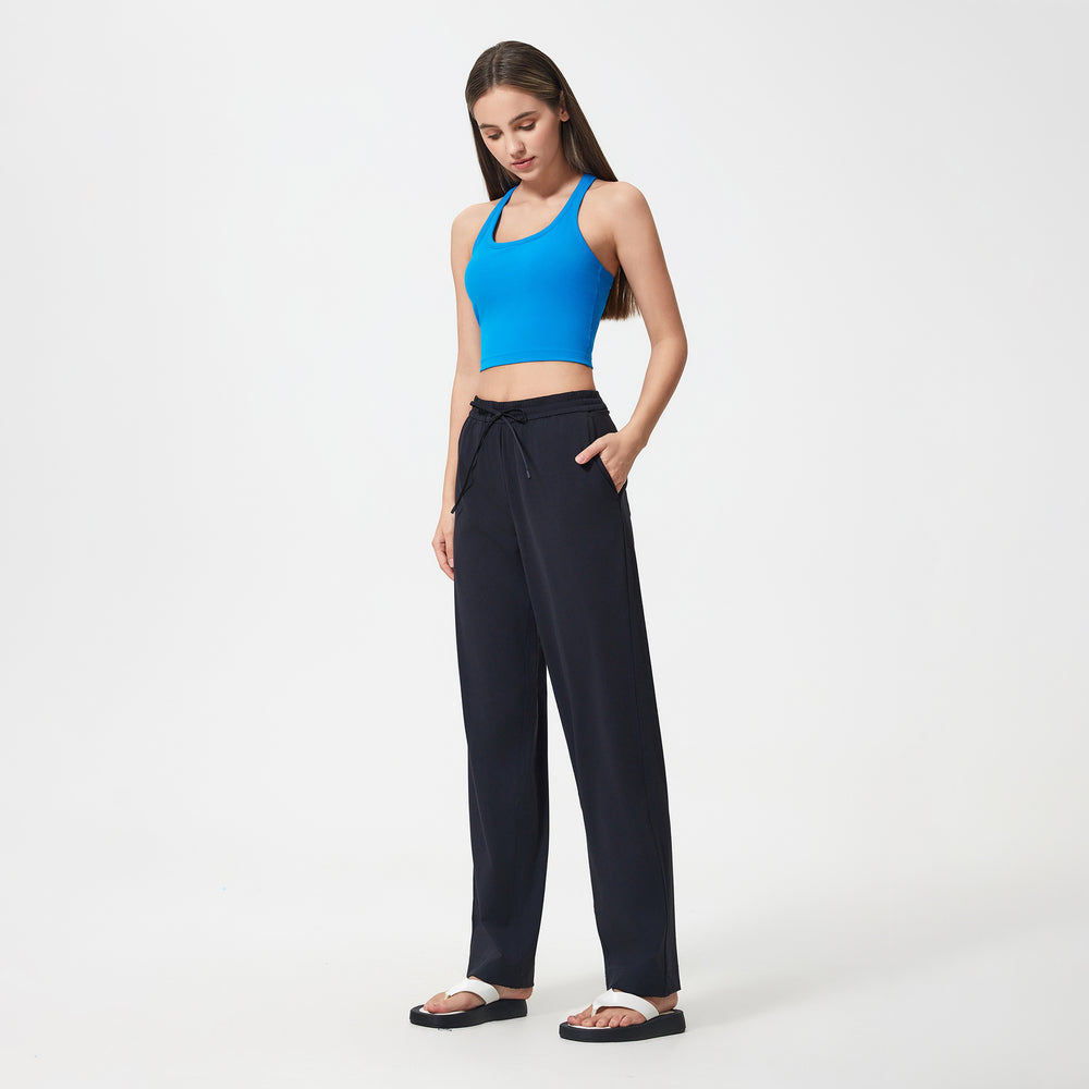 New women's flowy, loose-fit casual pants - versatile straight-leg trousers for work, quick-drying, breathable running and athletic pants d25046