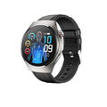High-end silver dial [large health dial] - black leather + charging head