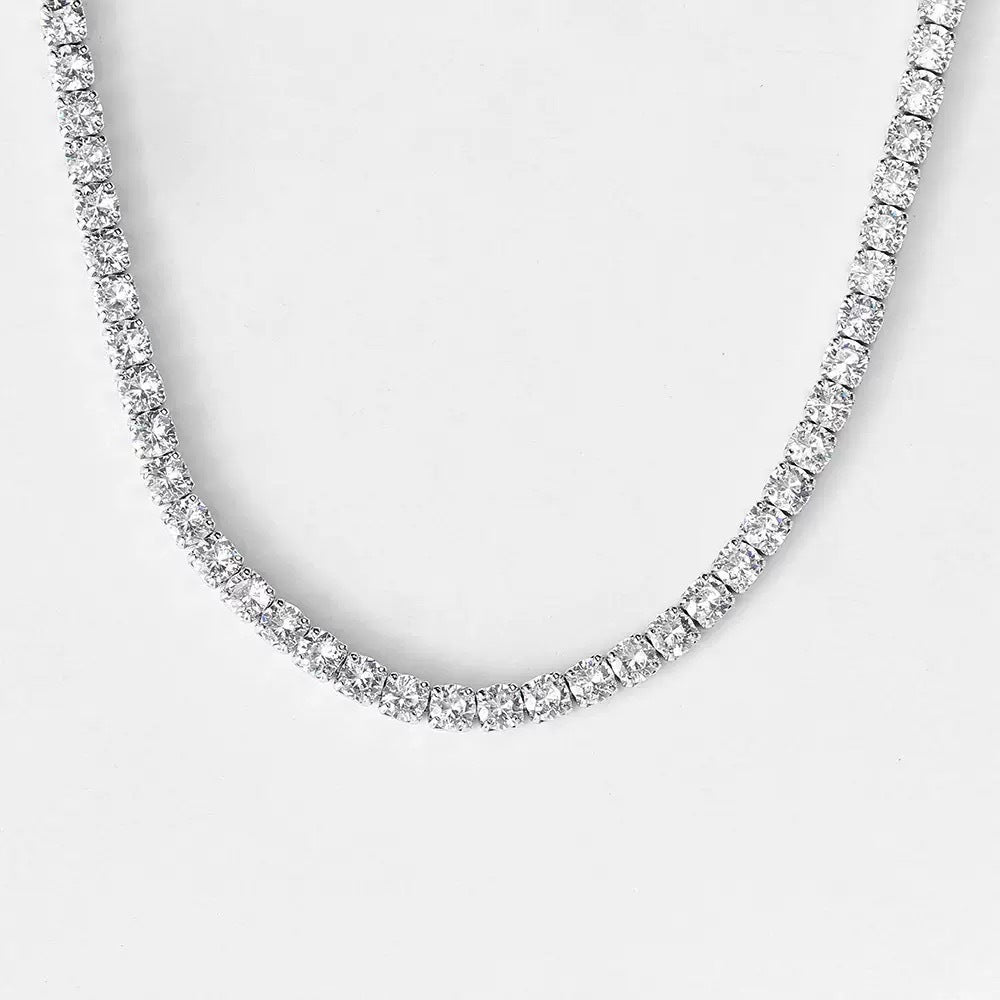 hot-selling fashion necklace, diamond-studded sparkling minimalist collarbone chain, full-diamond elegant high-end necklace for women
